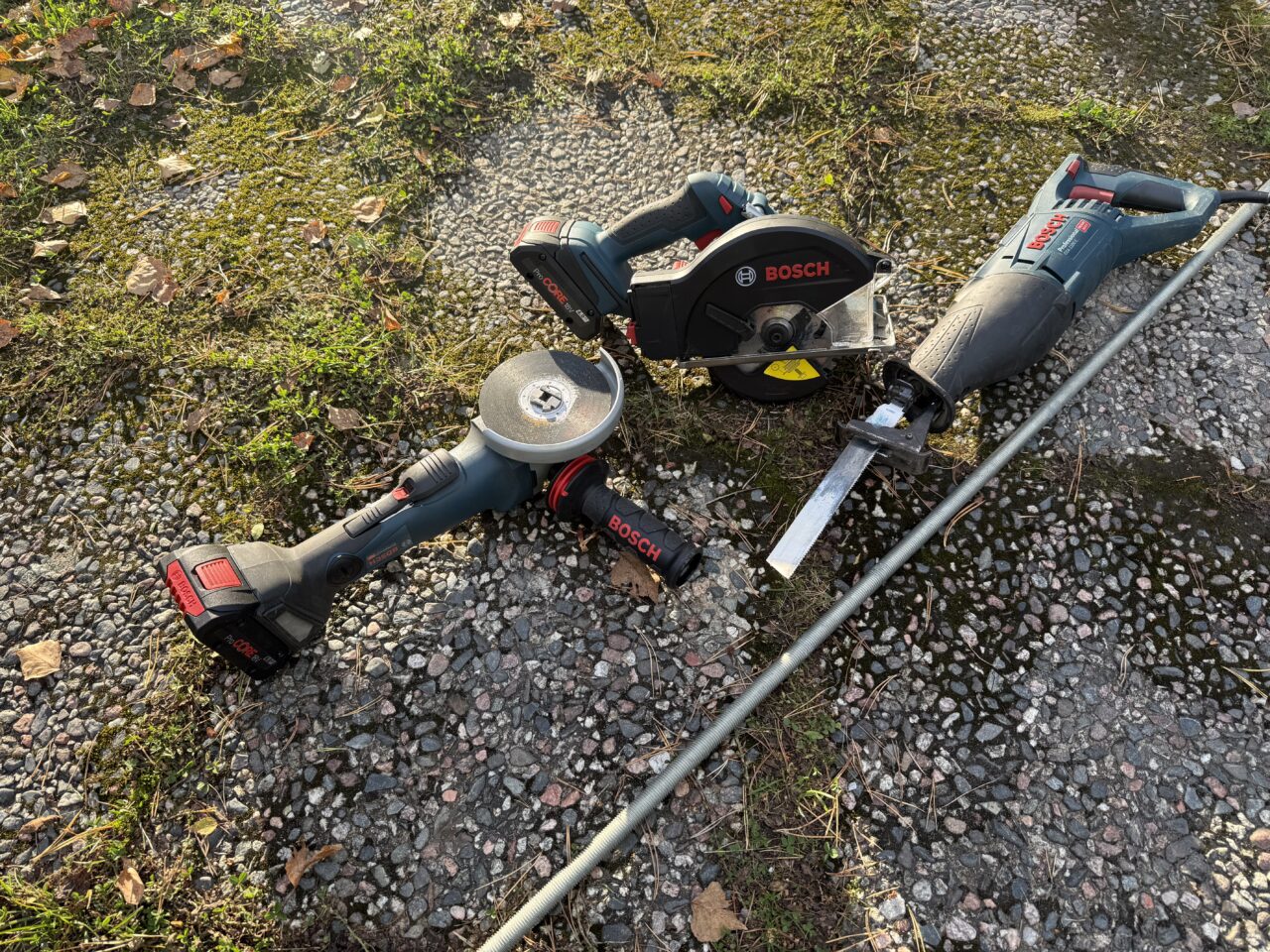 3 tools to get the job done. One tool is hot work
