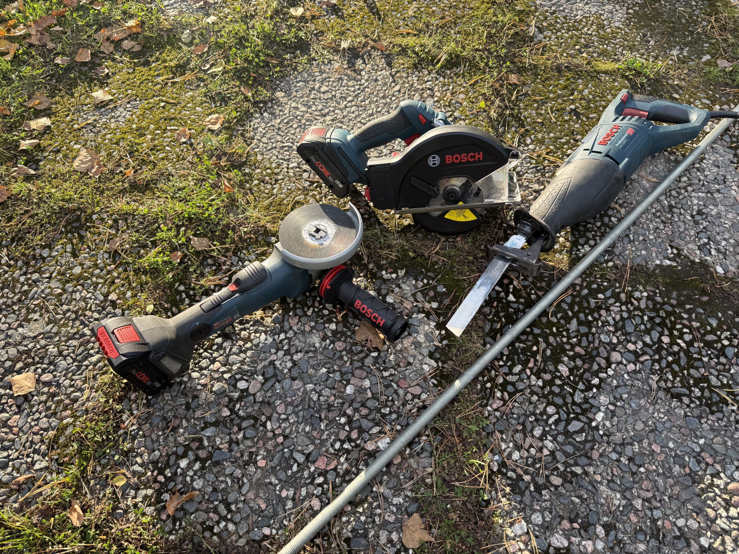 3 tools to get the job done. One tool is hot work